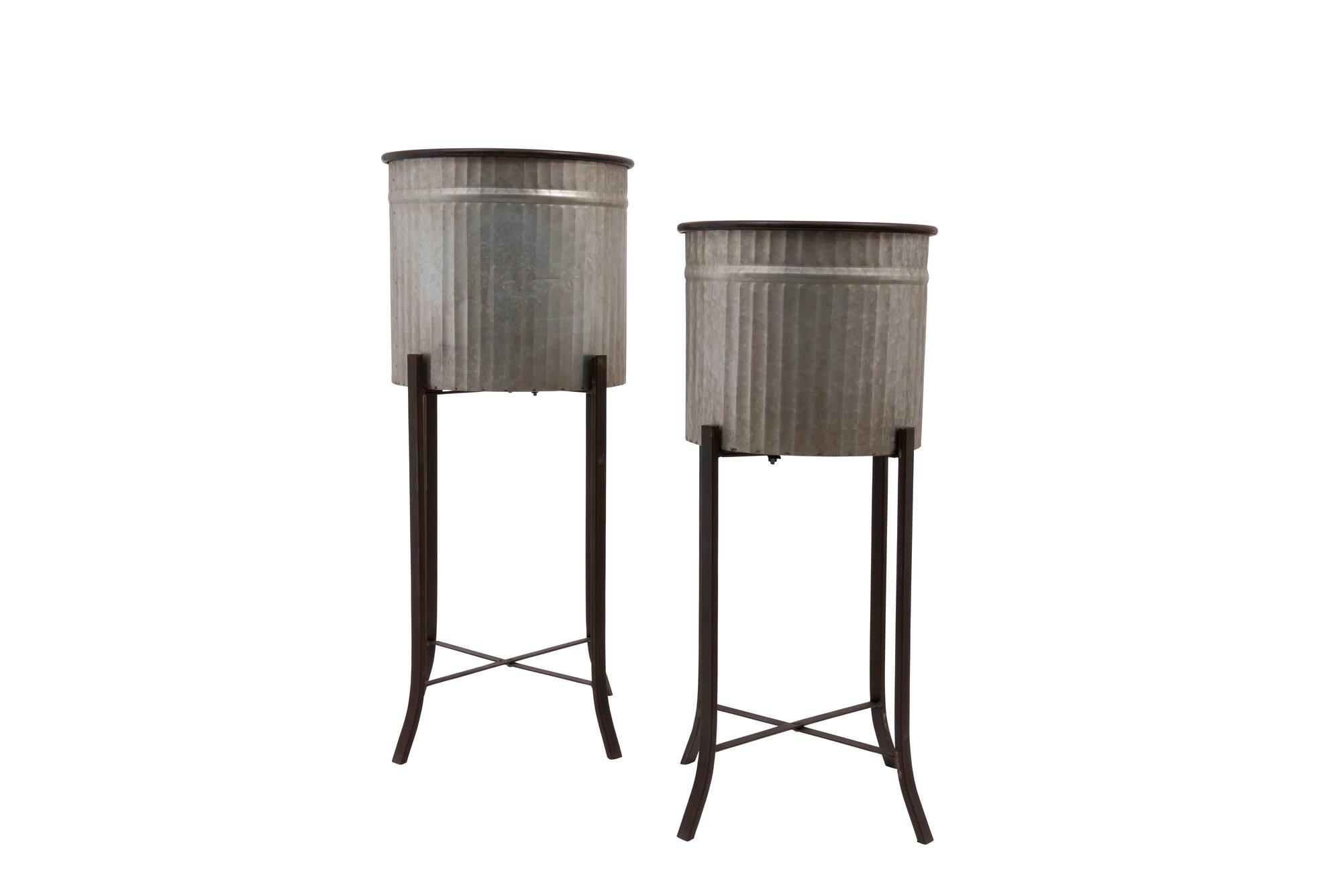 Hello Honey® Rustic Iron Planters with Stand